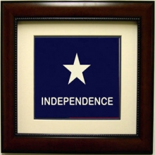 Independence Flag Print In Mahogany Frame