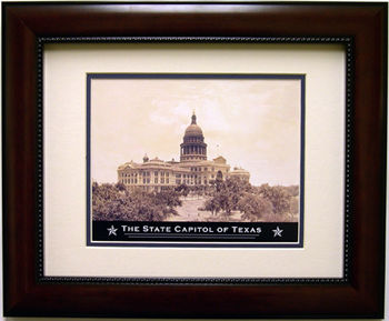 The State Capitol Of Texas 1900 In Mahogany Frame